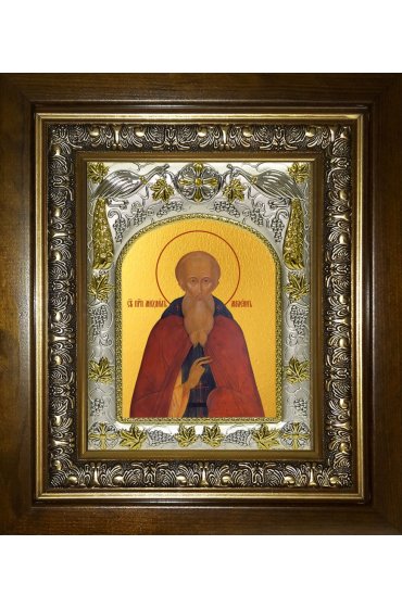 Икона Михаил Малеин, 14x18 см, в деревянном киоте 20х24 см, арт вк-4105