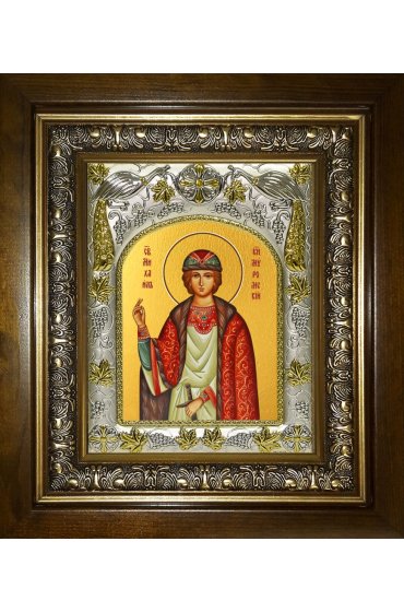 Икона Михаил Муромский, 14x18 см, в деревянном киоте 20х24 см, арт вк-4106