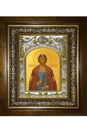 Икона Михаил Ярославич Тверской, 14x18 см, в деревянном киоте 20х24 см, арт вк-4107
