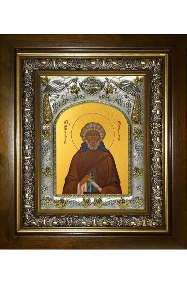 Икона Моисей Мурин, 14x18 см, в деревянном киоте 20х24 см, арт вк-4108