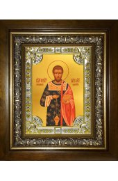 Икона Матфей (Матвей) Белгородский, 18x24 см, со стразами, в деревянном киоте, арт вк-4114