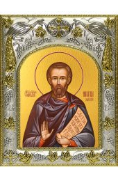 Икона Никита Хартуларий, 14x18 в серебряном окладе, арт вк-4123