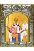 Икона Николай Можайский, 14x18 в серебряном окладе, арт вк-4126