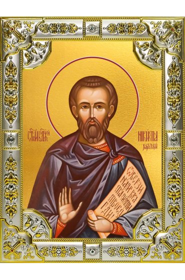Икона Никита Хартуларий 18 х 24 со стразами, арт вк-4151