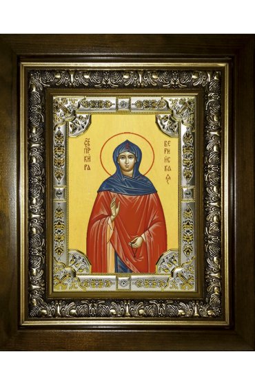 Икона Кира Берийская (Македонская), 18x24 см, со стразами, в деревянном киоте, арт вк-4157