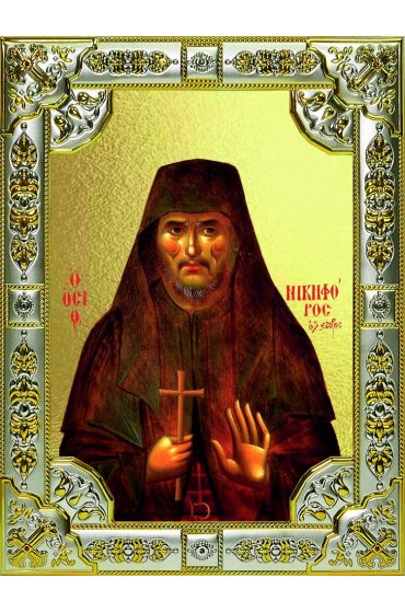 Икона Никифор Прокаженный 18 х 24 со стразами, арт вк-4158