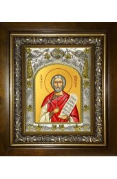 Икона Назарий Медиоланский, 14x18 см, в деревянном киоте 20х24 см, арт вк-4182