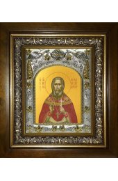Икона Николай Кандауров, 14x18 см, в деревянном киоте 20х24 см, арт вк-4191