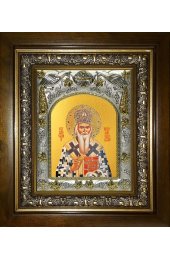 Икона Николай Сербский, 14x18 см, в деревянном киоте 20х24 см, арт вк-4193