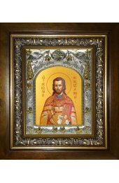 Икона Николай Попов, 14x18 см, в деревянном киоте 20х24 см, арт вк-4214