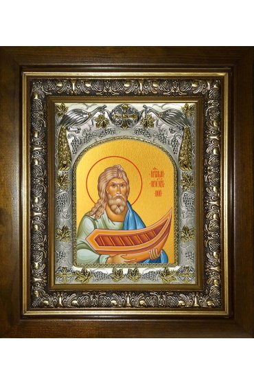 Икона Ной праотец, 14x18 см, в деревянном киоте 20х24 см, арт вк-4215