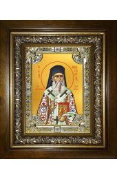 Икона Нектарий Эгинский, 18x24 см, со стразами, в деревянном киоте, арт вк-4217