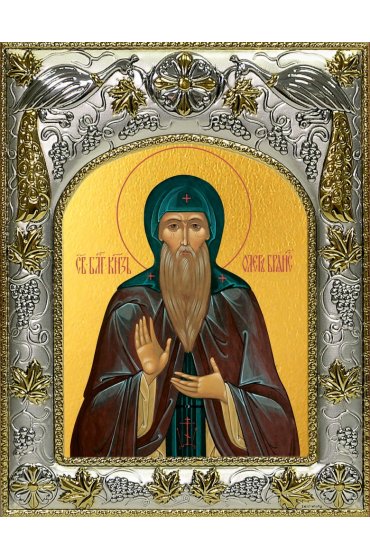 Икона Олег Брянский, 14x18 в серебряном окладе, арт вк-4245