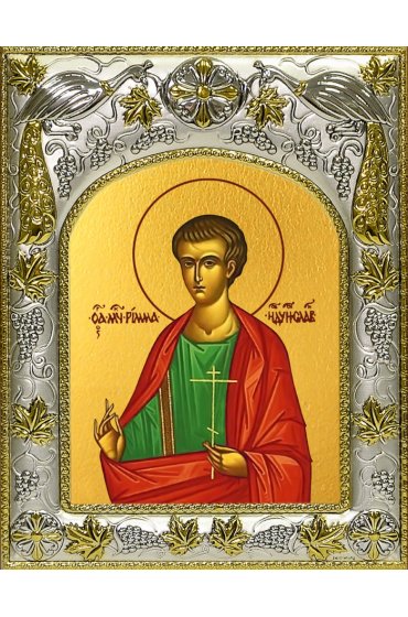 Икона Римма Новодунский, 14x18 в серебряном окладе, арт вк-4263