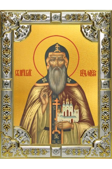 Икона Олег Брянский 18 х 24 со стразами, арт вк-4274