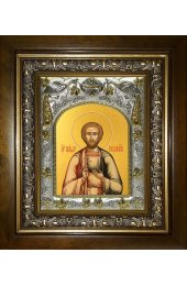Икона Павел Кесарийский, 14x18 см, в деревянном киоте 20х24 см, арт вк-4297