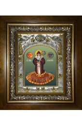 Икона Патрик (Патрикий) просветитель Ирландии, 14x18 см, в деревянном киоте 20х24 см, арт вк-4302