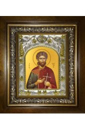 Икона Платон Анкирский, 14x18 см, в деревянном киоте 20х24 см, арт вк-4310