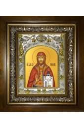 Икона Роман Олегович Рязанский, 14x18 см, в деревянном киоте 20х24 см, арт вк-4315