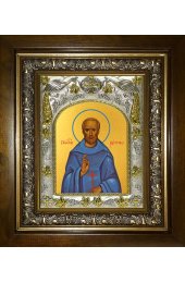 Икона Рустик Парижский, 14x18 см, в деревянном киоте 20х24 см, арт вк-4323