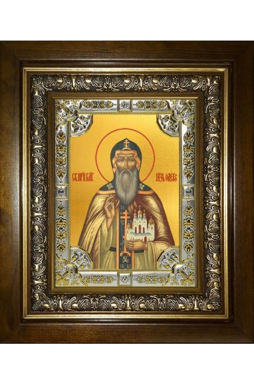 Икона Олег Брянский, 18x24 см, со стразами, в деревянном киоте, арт вк-4325