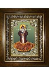 Икона Патрик (Патрикий) просветитель Ирландии, 18x24 см, со стразами, в деревянном киоте, арт вк-4332