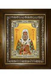 Икона Петр митрополит Московский, 18x24 см, со стразами, в деревянном киоте, арт вк-4336