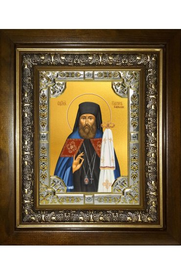 Икона Платон (Кульбуш) Ревельский, 18x24 см, со стразами, в деревянном киоте, арт вк-4340