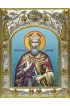 Икона Святослав Владимирский, 14x18 в серебряном окладе, арт вк-4351