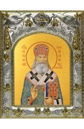 Икона Серафим (Соболев) архиепископ Богучарский, 14x18 в серебряном окладе, арт вк-4357