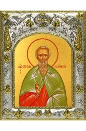 Икона Стефан Казанский, 14x18 в серебряном окладе, арт вк-4386