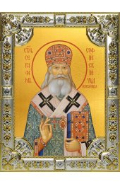 Икона Серафим (Соболев) архиепископ Богучарский 18 х 24 со стразами, арт вк-4394