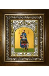 Икона Савелий Персидский, 14x18 см, в деревянном киоте 20х24 см, арт вк-4427