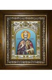 Икона Святослав Владимирский, 14x18 см, в деревянном киоте 20х24 см, арт вк-4429