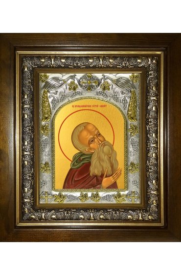 Икона Сергий (Сергей) Савваит, 14x18 см, в деревянном киоте 20х24 см, арт вк-4452