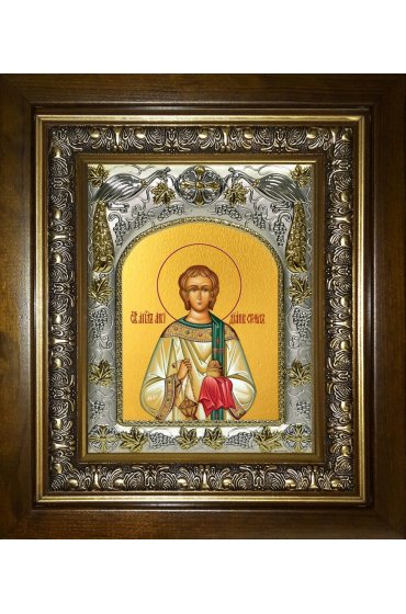 Икона Стефан архидиакон, 14x18 см, в деревянном киоте 20х24 см, арт вк-4460