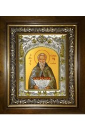 Икона Стилиан преподобный, 14x18 см, в деревянном киоте 20х24 см, арт вк-4462
