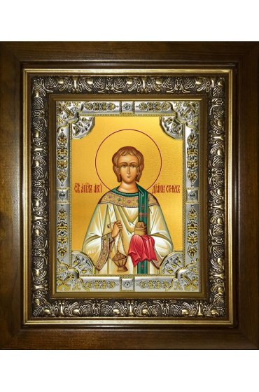 Икона Стефан архидиакон, 18x24 см, со стразами, в деревянном киоте, арт вк-4498