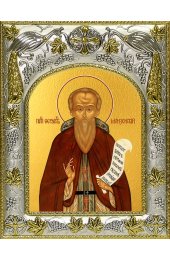 Икона Ферапонт Монзенский, 14x18 в серебряном окладе, арт вк-4515
