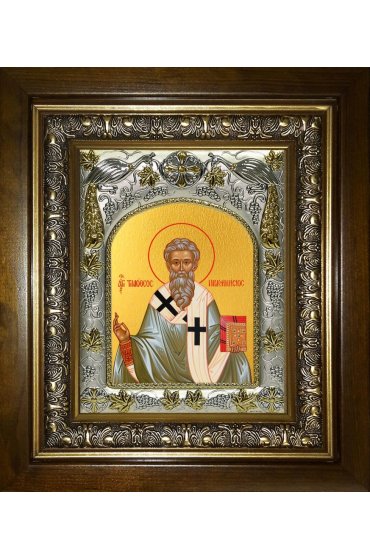 Икона Тимофей епископ Проконесский, 14x18 см, в деревянном киоте 20х24 см, арт вк-4529