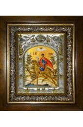 Икона Трифон мученик, 14x18 см, в деревянном киоте 20х24 см, арт вк-4532