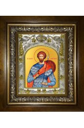 Икона Феодот Мелитинский, 14x18 см, в деревянном киоте 20х24 см, арт вк-4541
