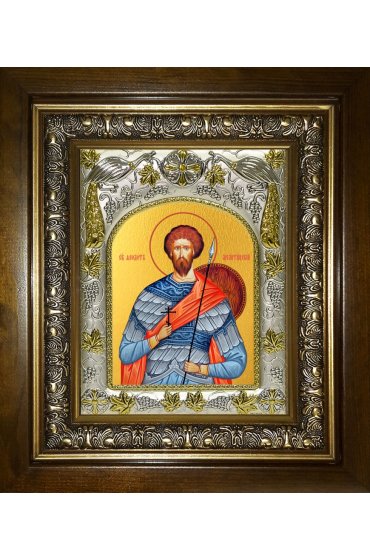 Икона Феодот Мелитинский, 14x18 см, в деревянном киоте 20х24 см, арт вк-4541