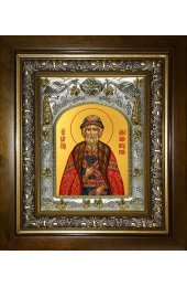 Икона Ярослав Мудрый, 14x18 см, в деревянном киоте 20х24 см, арт вк-4547