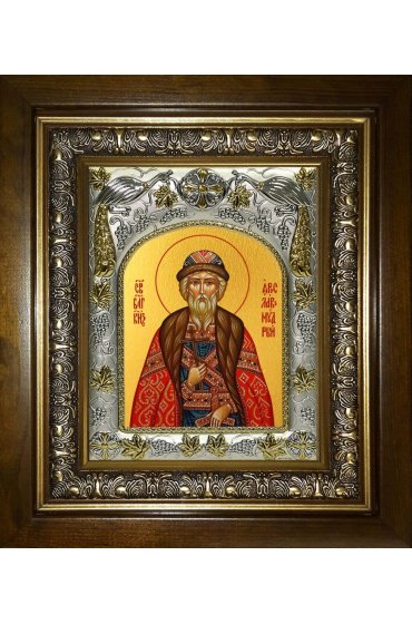 Икона Ярослав Мудрый, 14x18 см, в деревянном киоте 20х24 см, арт вк-4547