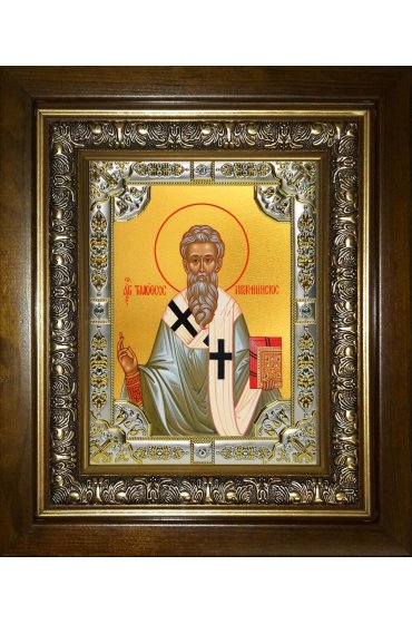 Икона Тимофей епископ Проконесский, 18x24 см, со стразами, в деревянном киоте, арт вк-4548