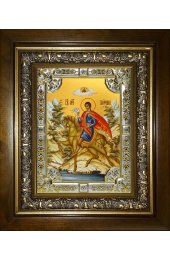 Икона Трифон мученик, 18x24 см, со стразами, в деревянном киоте, арт вк-4549