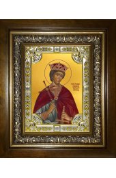 Икона Эдуард мученик, 18x24 см, со стразами, в деревянном киоте, арт вк-4552