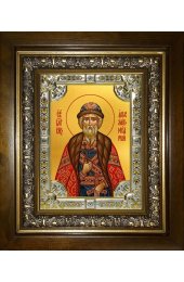 Икона Ярослав Мудрый, 18x24 см, со стразами, в деревянном киоте, арт вк-4554