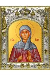 Икона Агапия Аквилейская, 14x18 в серебряном окладе, арт вк-4557